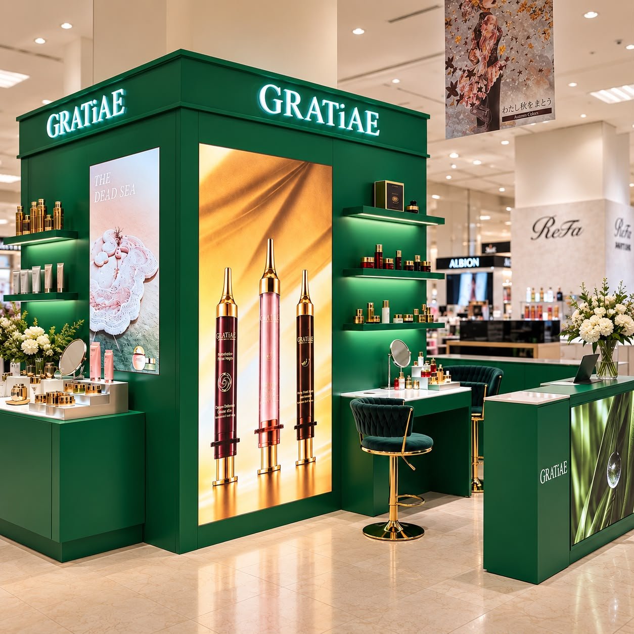 GRATiAE pop-up counter at Daimaru Kyoto